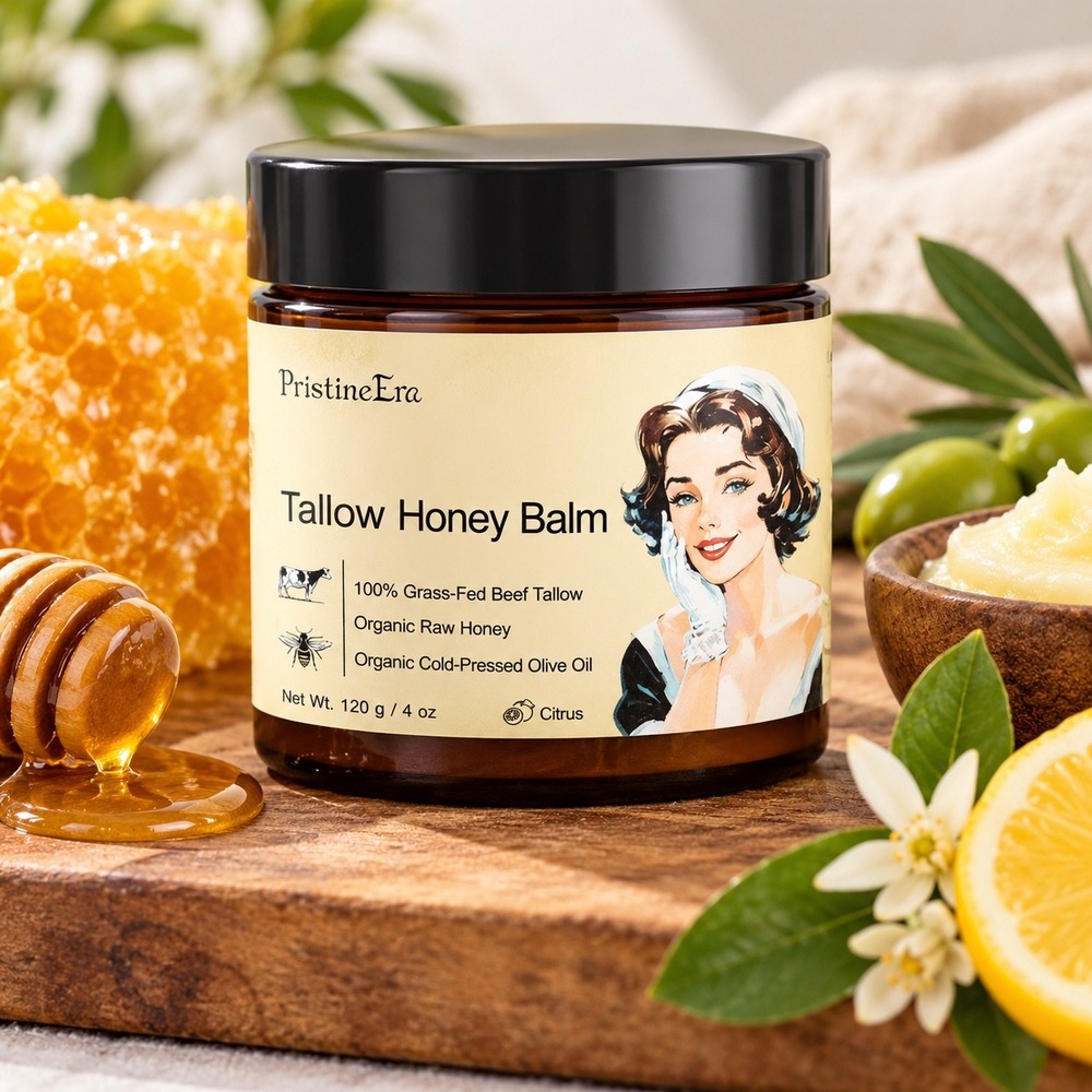PristineEra Whipped Tallow Honey Balm Face Body Moisturizer Citrus 4.23 oz NEW
